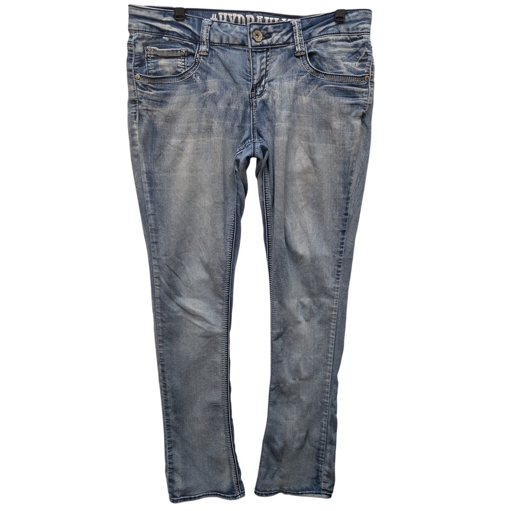Hydraulic Bailey Low Rise Jeans Womens 11/12 Blue Skinny Embellished Pockets